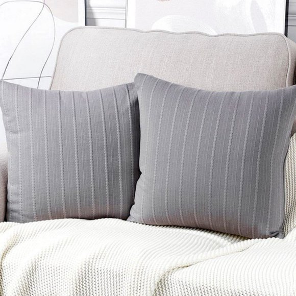 Madizz Other - New ~ Pair of Soft Grey 18" Square Cushion Covers